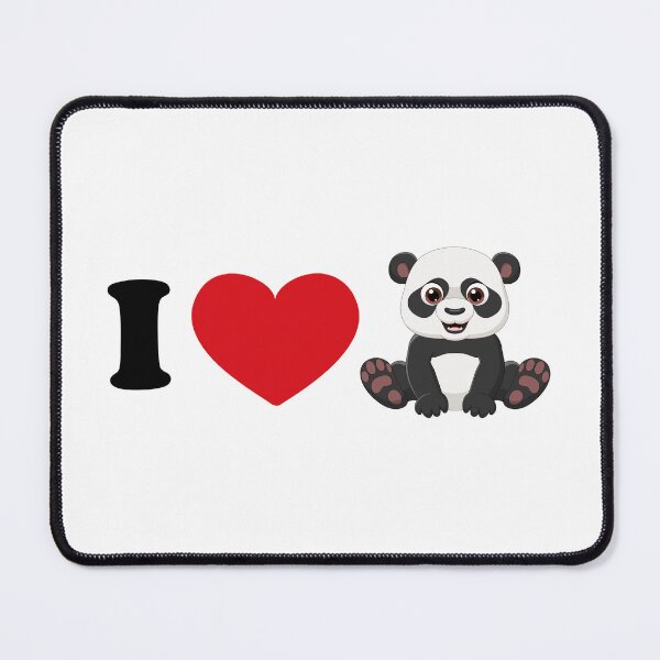 Item preview, I love panda - with a cute panda art designed and sold by EmeraldeaArt.