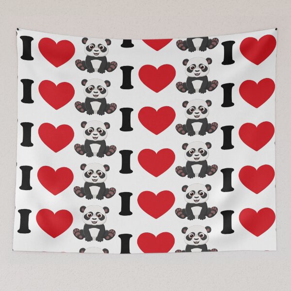 Item preview, I love panda - with a cute panda art designed and sold by EmeraldeaArt.