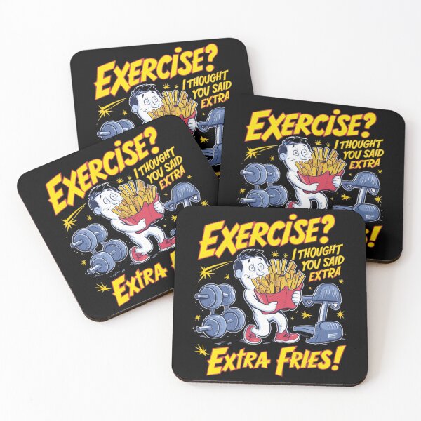 Item preview, Exercise? I Thought You Said Extra Fries! Embracing the Joyful Mix-Up of Fitness and Fast Food designed and sold by AmziLife.