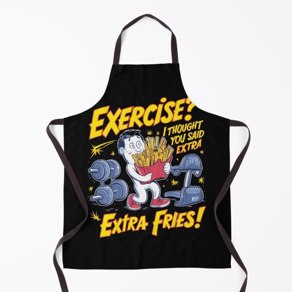 Item preview, Exercise? I Thought You Said Extra Fries! Embracing the Joyful Mix-Up of Fitness and Fast Food designed and sold by AmziLife.