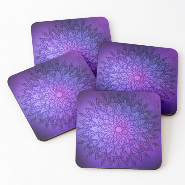 Item preview, Dark Mandala in Purple, Pink and Navy designed and sold by Kelly Dietrich Mandala & Fractal Art.