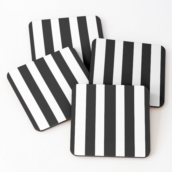 Item preview, Copy of Black and White Gothic solid vertical stripes designed and sold by Michael Stewart.