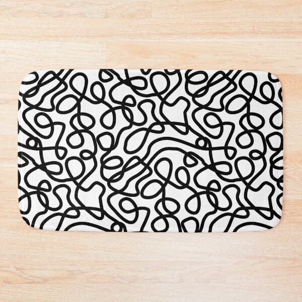 Item preview, scribble squiggle black and white abstract line art designed and sold by wordznart.
