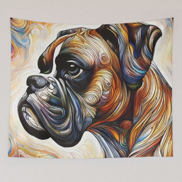 Item preview, Boxer Dog profile designed and sold by CattyCornerPOD.