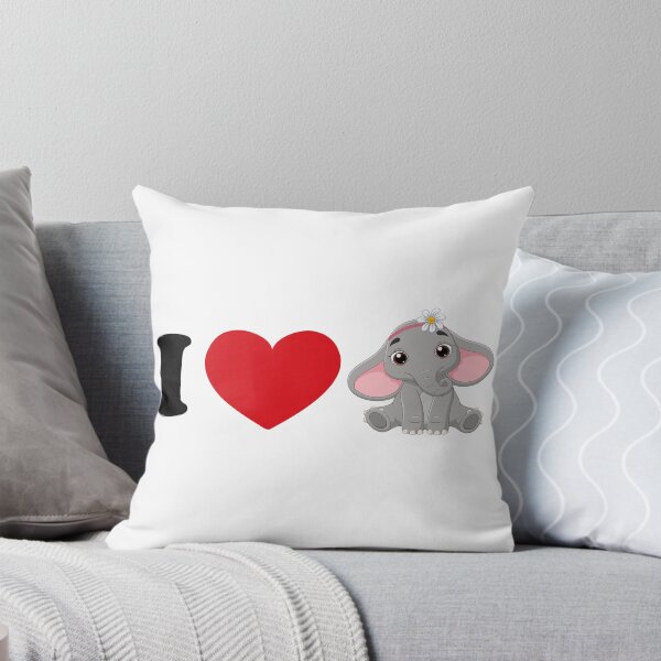 Item preview, I love elephant - with a cute elephant art designed and sold by EmeraldeaArt.