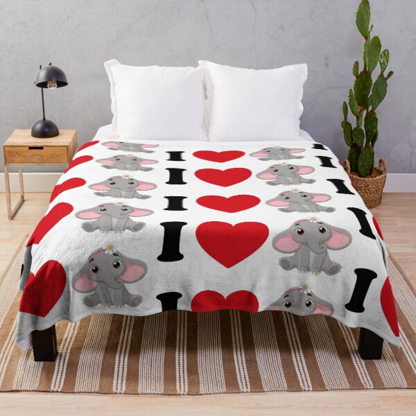 Item preview, I love elephant - with a cute elephant art designed and sold by EmeraldeaArt.
