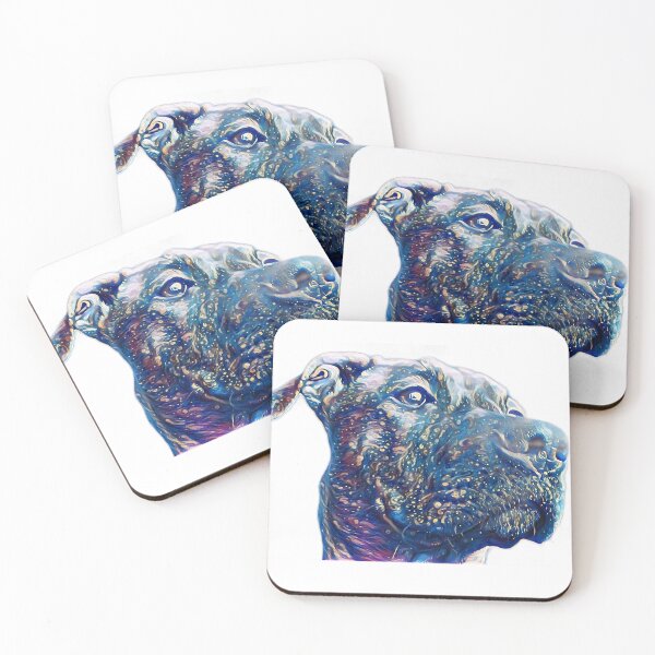 Item preview, Colorful dog staring off into space designed and sold by RadManDesigns.