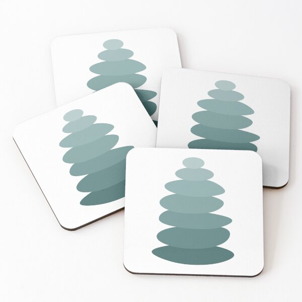 Item preview,  Zen Pebble Stack Illustration (teal) designed and sold by Dinahspace.