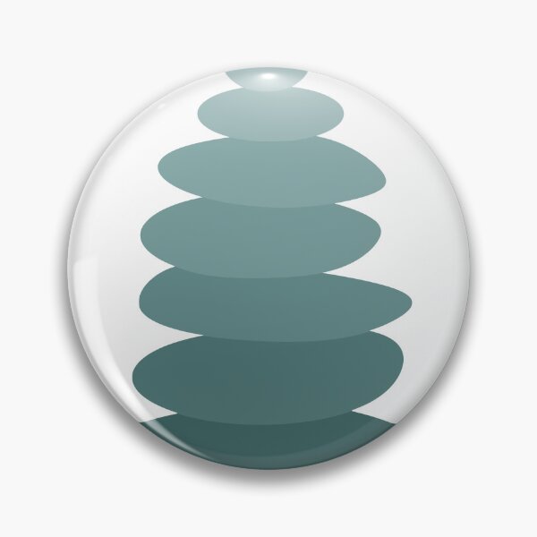 Item preview,  Zen Pebble Stack Illustration (teal) designed and sold by Dinahspace.
