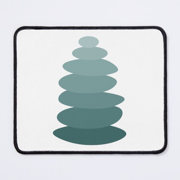 Item preview,  Zen Pebble Stack Illustration (teal) designed and sold by Dinahspace.
