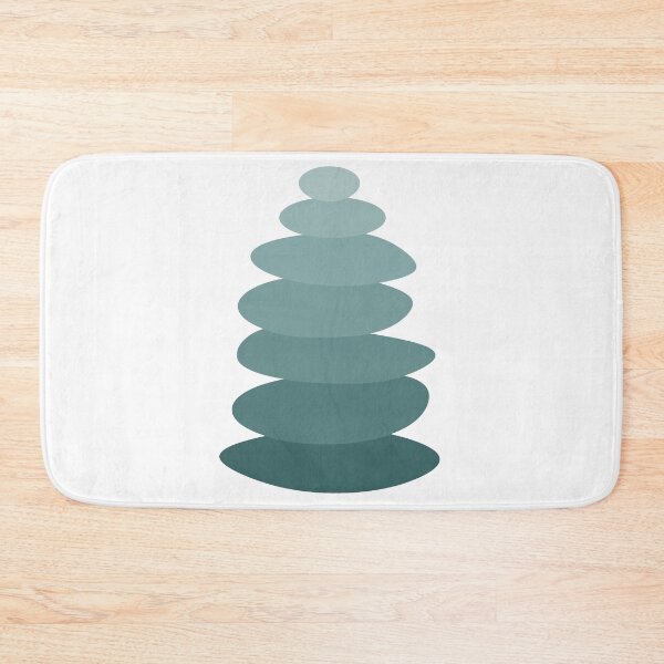 Item preview,  Zen Pebble Stack Illustration (teal) designed and sold by Dinahspace.
