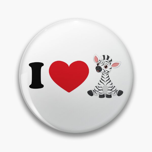 Item preview, I love zebra- with a cute zebra art designed and sold by EmeraldeaArt.