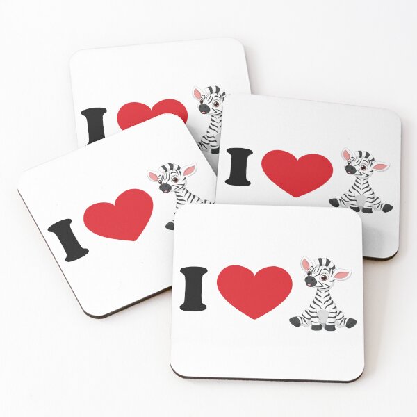 Item preview, I love zebra- with a cute zebra art designed and sold by EmeraldeaArt.