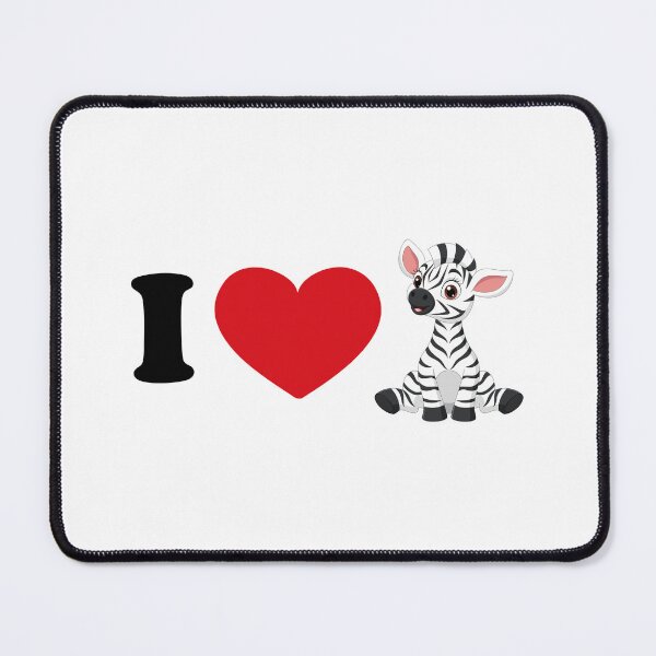 Item preview, I love zebra- with a cute zebra art designed and sold by EmeraldeaArt.