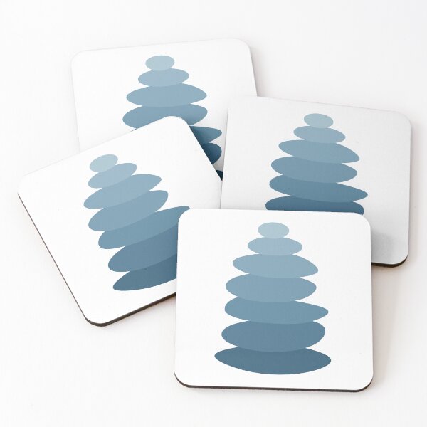 Item preview,  Zen Pebble Stack Illustration (blue) designed and sold by Dinahspace.