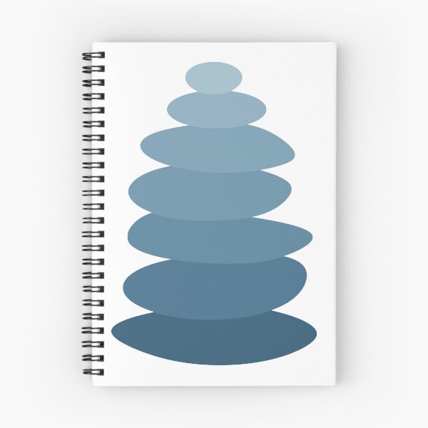 Item preview,  Zen Pebble Stack Illustration (blue) designed and sold by Dinahspace.
