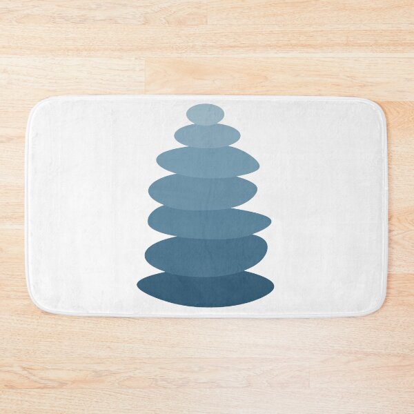 Item preview,  Zen Pebble Stack Illustration (blue) designed and sold by Dinahspace.