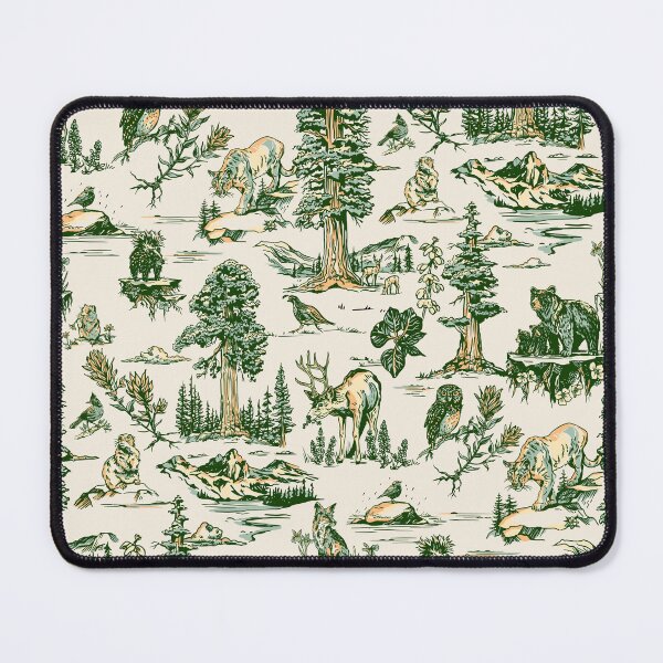 Vista previa del artículo con la obra «Patrón de viaje de aventura y vida silvestre del Parque Nacional Sequoia de California», diseñado y vendido por The Whiskey Ginger Design Shop.