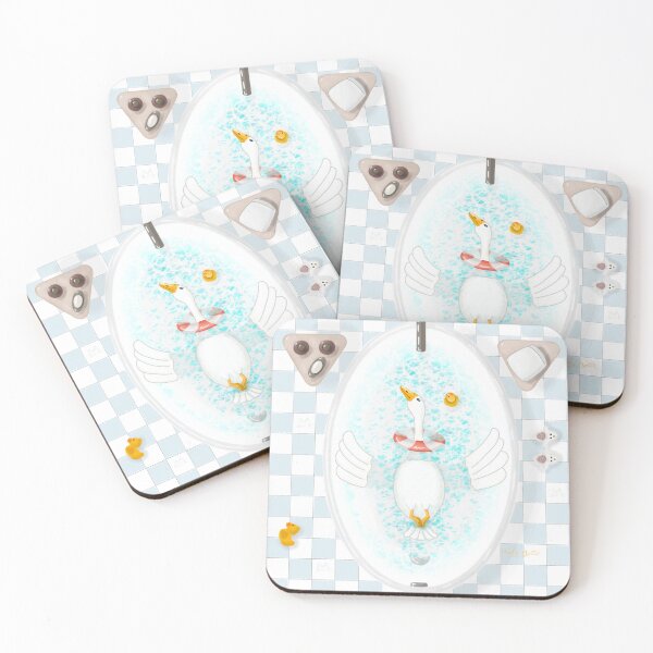 Item preview, Goose learns to swim in the bathroom designed and sold by Maria Monid.