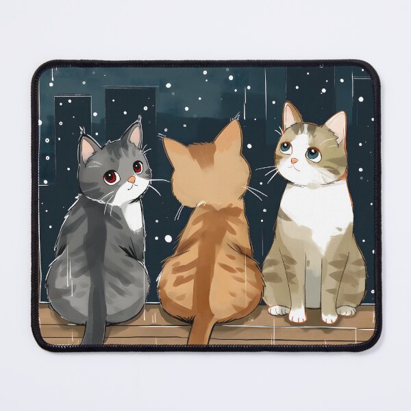 Item preview, Tabby Cats on a Window Watching the Rain designed and sold by xiao xuans.