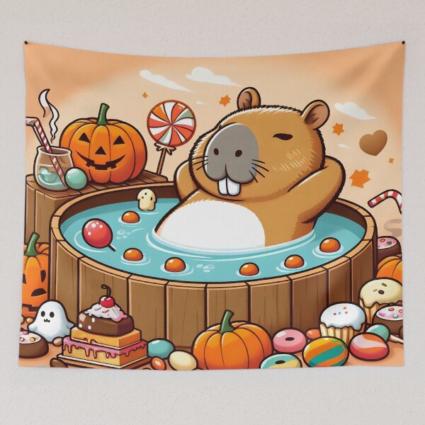 Item preview, Cute capybara Halloween designed and sold by cloud lee.