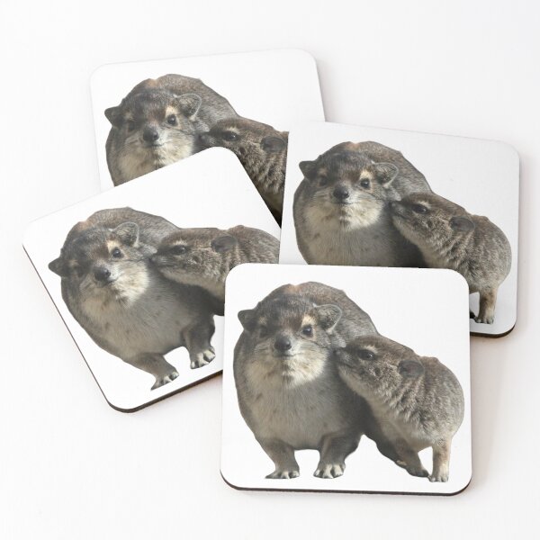 Item preview, Cute mom and baby hyrax  designed and sold by SillyLittleSnek.