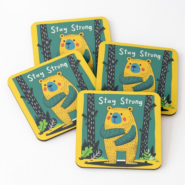 Item preview, "Stay Strong"  A cartoon bear designed and sold by AristVision.