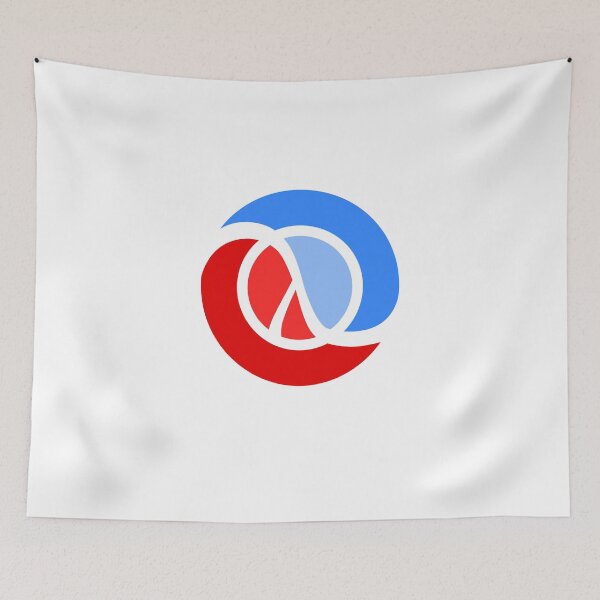 Item preview, Clojure Language Red & Blue Logo Hoodie designed and sold by Rainwater Merch.