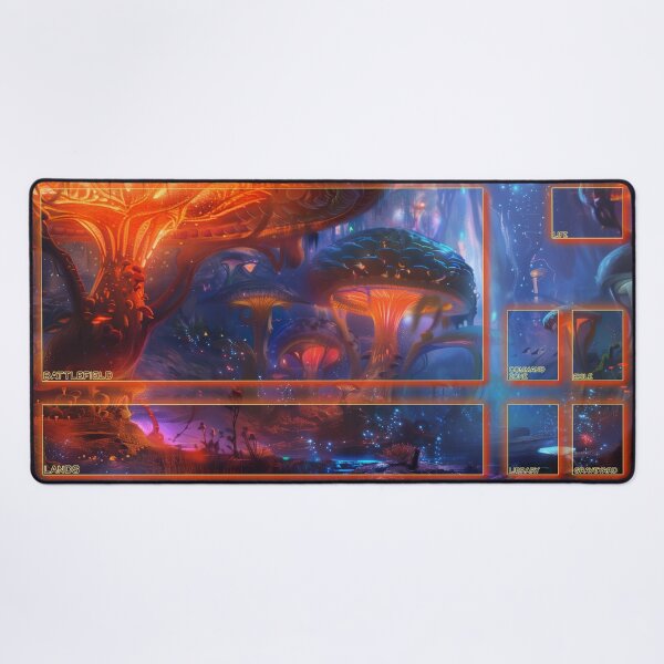 Item preview, Orange Mushrooms - MTG Playmat designed and sold by Runebound-Mats.