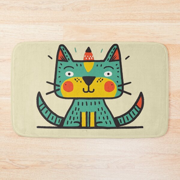 Item preview, A cartoon cat with a red horn,  sitting with a "Be True" designed and sold by AristVision.