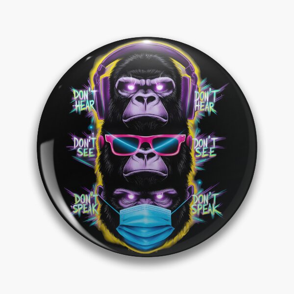 Item preview, Three Wise Gorillas - Don't Hear, See, or Speak designed and sold by Quirky Shirts.