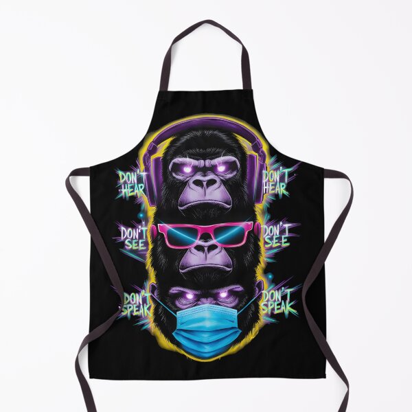 Item preview, Three Wise Gorillas - Don't Hear, See, or Speak designed and sold by Quirky Shirts.