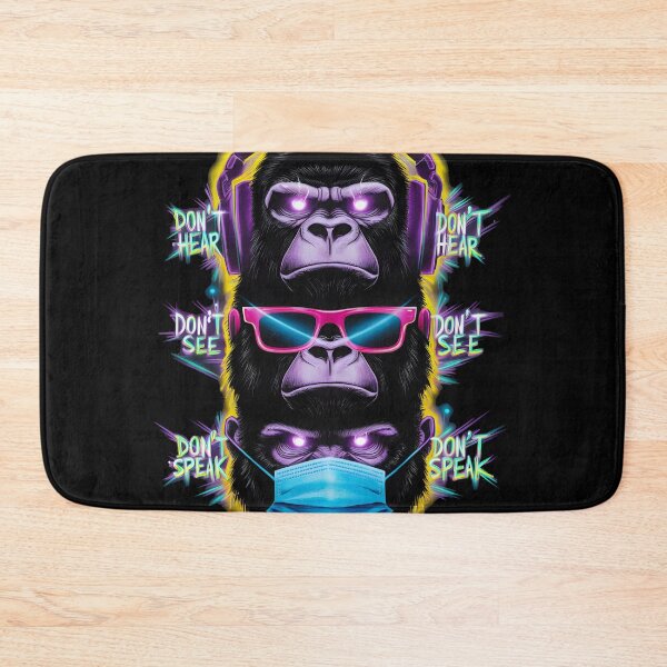Item preview, Three Wise Gorillas - Don't Hear, See, or Speak designed and sold by Quirky Shirts.