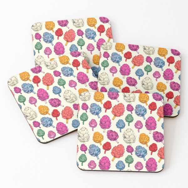 Item preview, Bright artichoke pattern on a light colored background designed and sold by Jane-Zay.