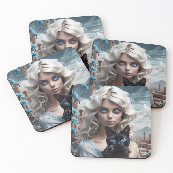 Item preview, Woman with Cat, Dystopian Theme designed and sold by SublimeMusings.