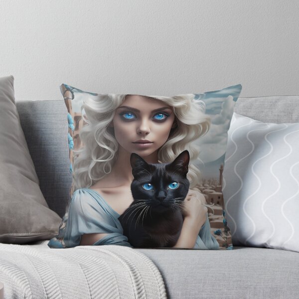 Item preview, Woman with Cat, Dystopian Theme designed and sold by SublimeMusings.