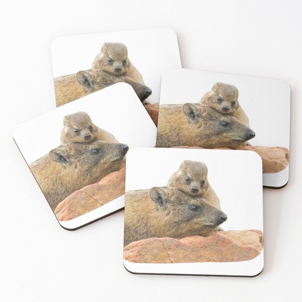 Item preview, rock hyrax with mom  designed and sold by SillyLittleSnek.