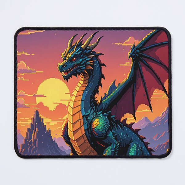 Item preview, Sunset Dragon 8bit designed and sold by MixedMediaPrint.