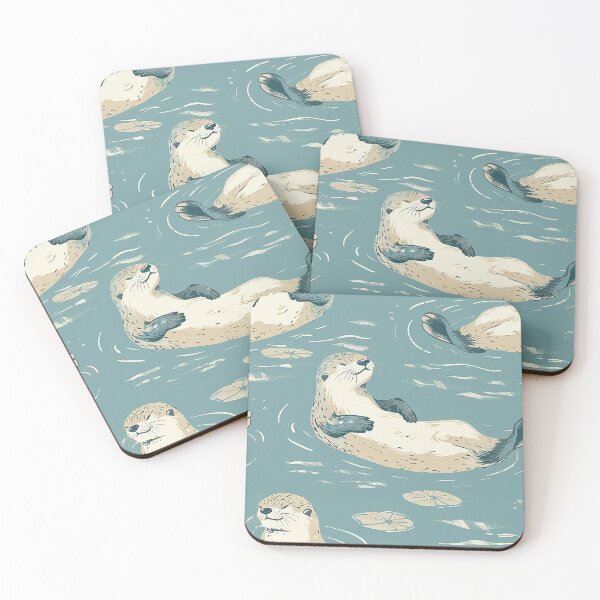 Item preview, I'm Otterly Exhausted" Cute Otter Sleeping on Water designed and sold by elisarasada.