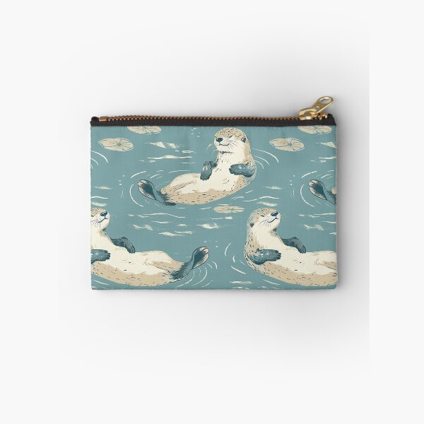 Item preview, I'm Otterly Exhausted" Cute Otter Sleeping on Water designed and sold by elisarasada.