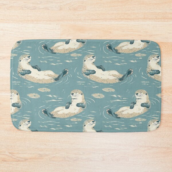 Item preview, I'm Otterly Exhausted" Cute Otter Sleeping on Water designed and sold by elisarasada.