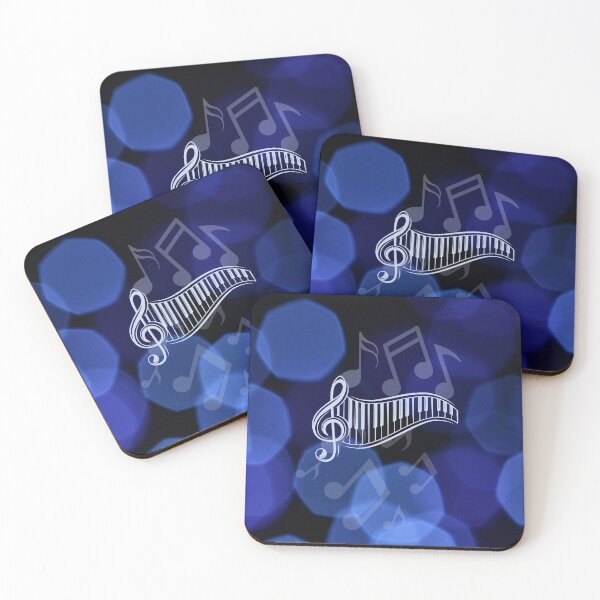 Item preview, Music Notation On Blue In Hues Of Blue designed and sold by BrightrDayMusicArt.