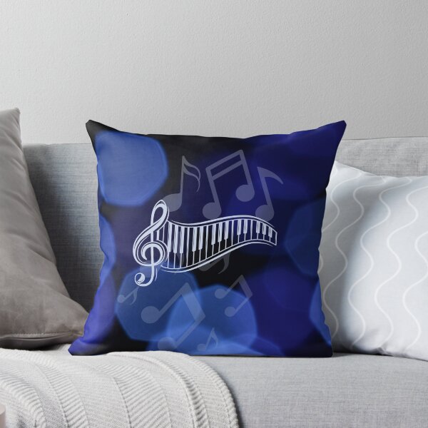 Item preview, Music Notation On Blue In Hues Of Blue designed and sold by BrightrDayMusicArt.