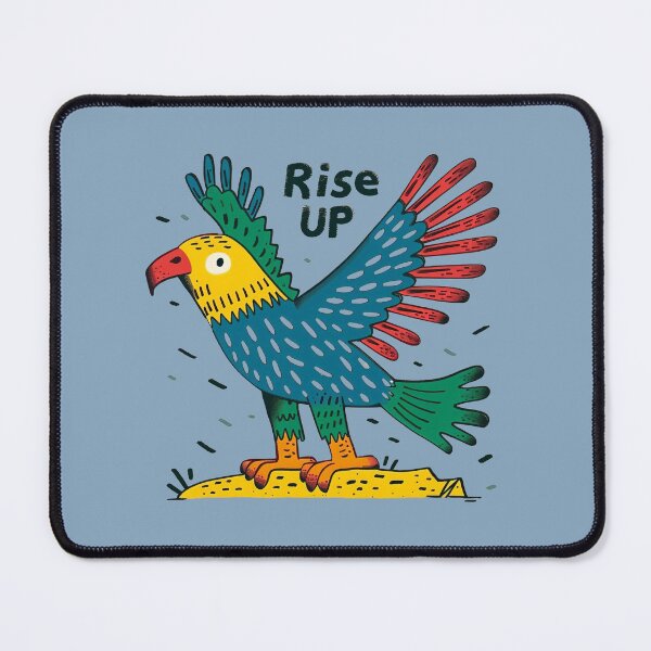 Item preview, eagle with outstretched wings stands on a rock with the text "Rise Up" above. designed and sold by AristVision.