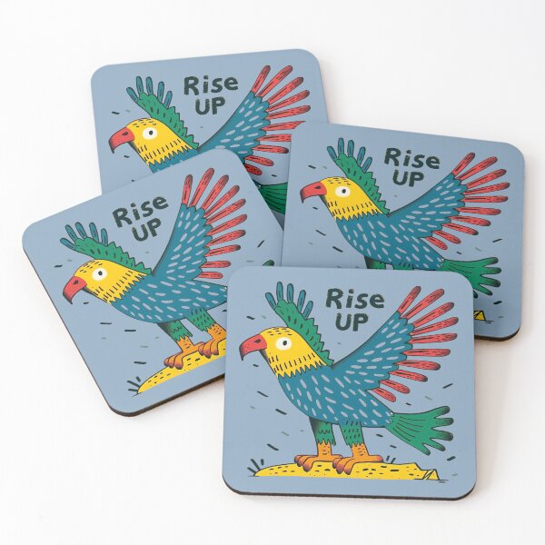 Item preview, eagle with outstretched wings stands on a rock with the text "Rise Up" above. designed and sold by AristVision.