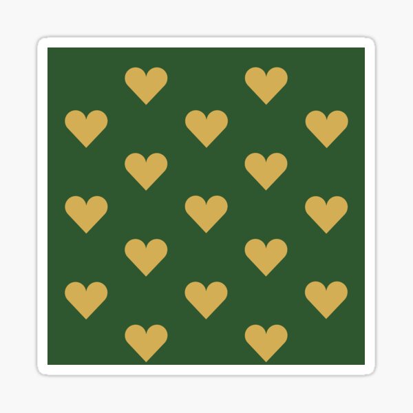 Item preview, Medium GOLD and PINE GREEN LOVE HEARTS designed and sold by RachelMacht.