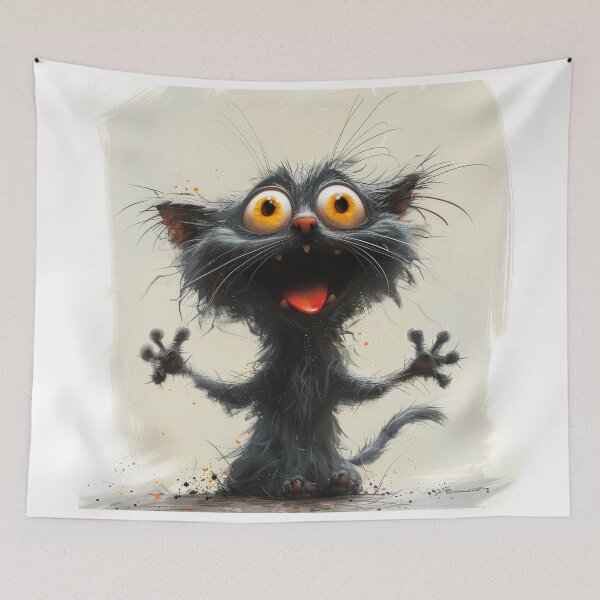 Item preview, Cat with playful paws designed and sold by wolfgangrainer.
