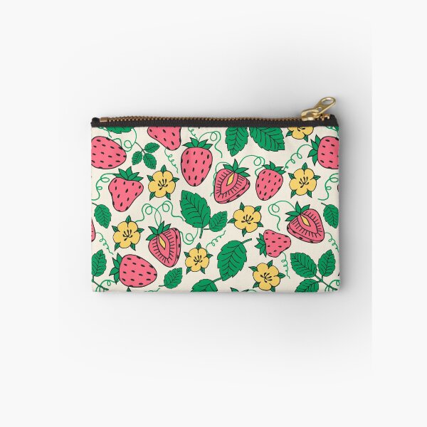 Item preview, Strawberry Flowers in summer garden designed and sold by sarakaquabubble.