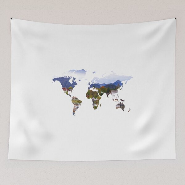 Item preview, World Map Scenic Landscape Background designed and sold by psrearick.