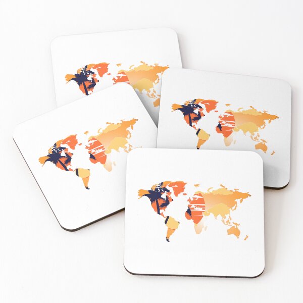 Item preview, World Map Scenic Sunset Background designed and sold by psrearick.